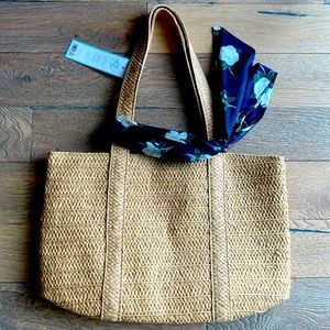 Cute, never used, Draper James woven tote with scarf accessory.